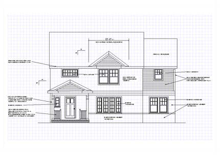 Front elevation drawing